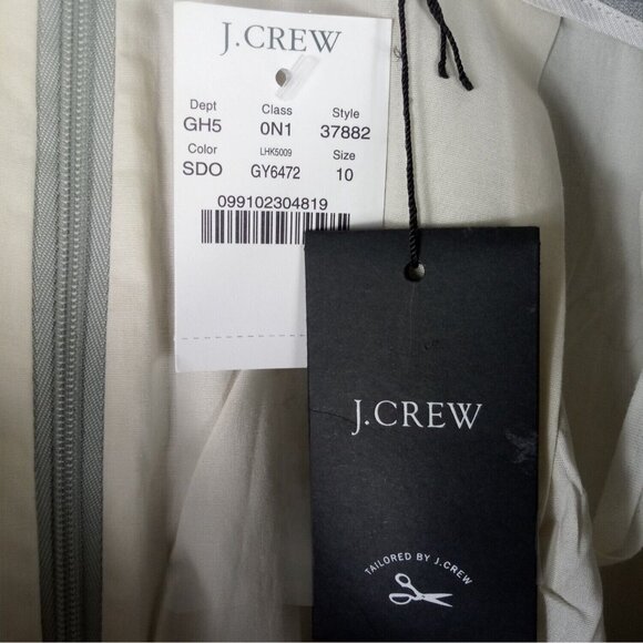 J Crew NWT Linen Blend Pencil Skirt Gray 10 - Picture 4 of 5